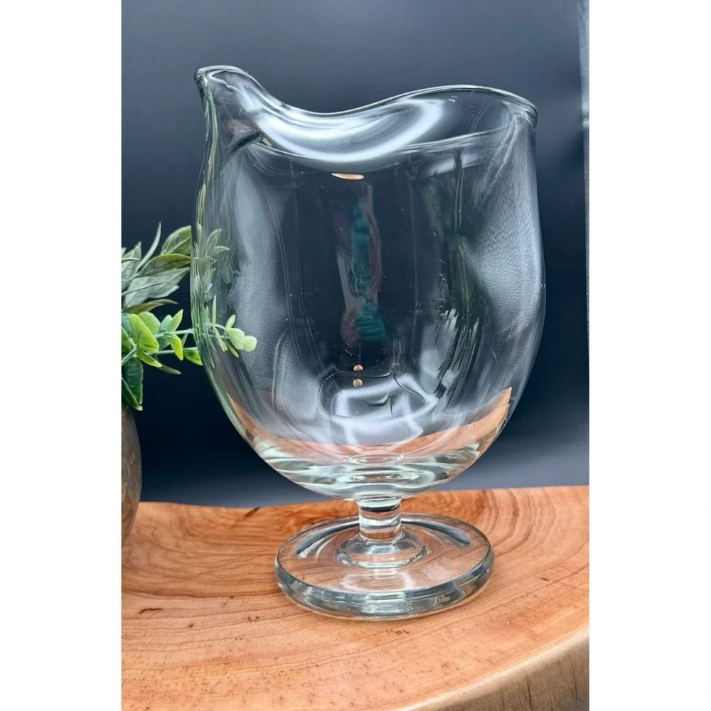 MCM Holmegaard Elsinore Clear Glass Martini Pitcher Scandinavian Pinched Snout